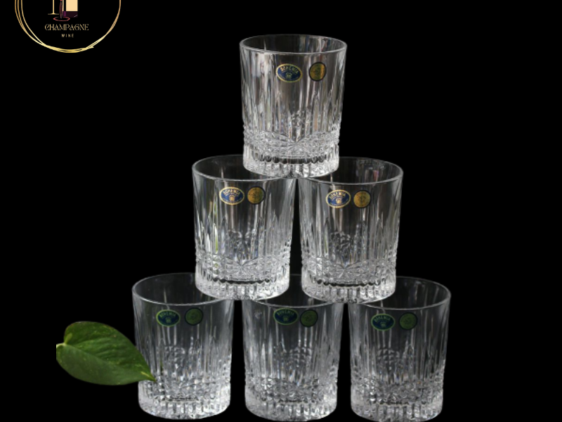 Ly Rock uống Whisky thủy tinh Hongli trắng tròn 285ml